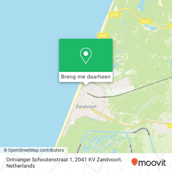 Ontvanger Schoutenstraat 1, 2041 KV Zandvoort kaart
