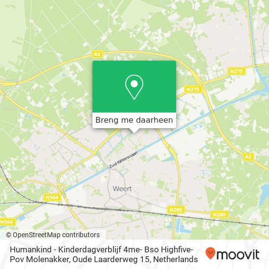 Humankind - Kinderdagverblijf 4me- Bso Highfive- Pov Molenakker, Oude Laarderweg 15 kaart