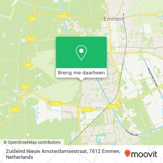 Zuideind Nieuw Amsterdamsestraat, 7812 Emmen kaart