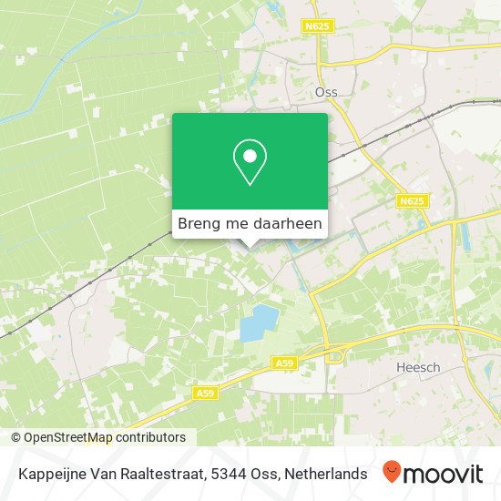 Kappeijne Van Raaltestraat, 5344 Oss kaart