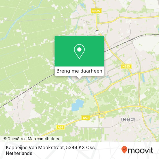 Kappeijne Van Mookstraat, 5344 KX Oss kaart