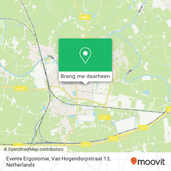 Evente Ergonomie, Van Hogendorpstraat 13 kaart