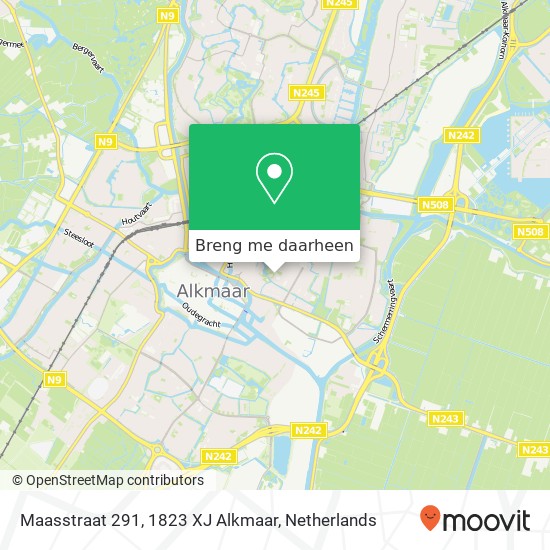 Maasstraat 291, 1823 XJ Alkmaar kaart