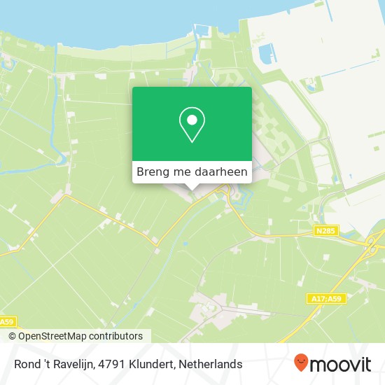 Rond 't Ravelijn, 4791 Klundert kaart