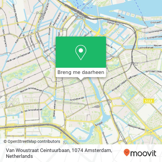 Van Woustraat Ceintuurbaan, 1074 Amsterdam kaart