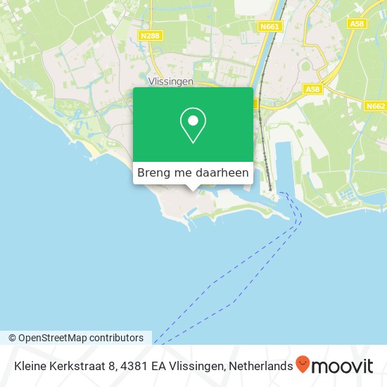 Kleine Kerkstraat 8, 4381 EA Vlissingen kaart