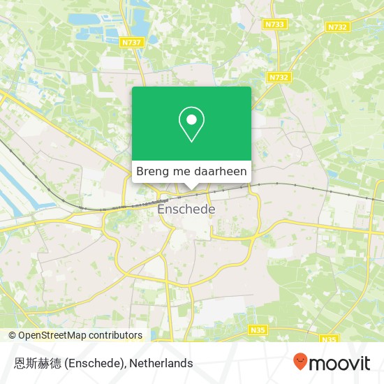 恩斯赫德 (Enschede) kaart