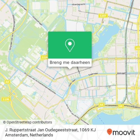 J. Ruppertstraat Jan Oudegeeststraat, 1069 KJ Amsterdam kaart