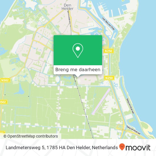 Landmetersweg 5, 1785 HA Den Helder kaart