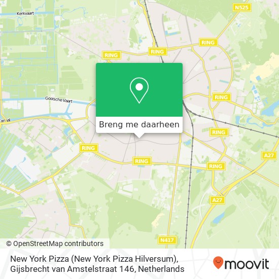 New York Pizza (New York Pizza Hilversum), Gijsbrecht van Amstelstraat 146 kaart