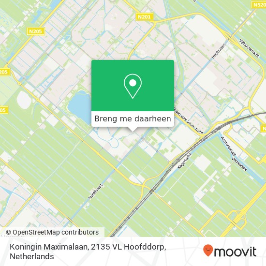 Koningin Maximalaan, 2135 VL Hoofddorp kaart