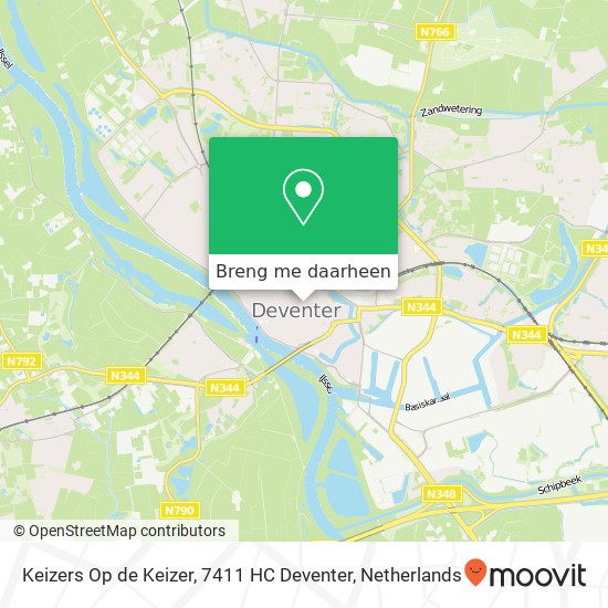Keizers Op de Keizer, 7411 HC Deventer kaart
