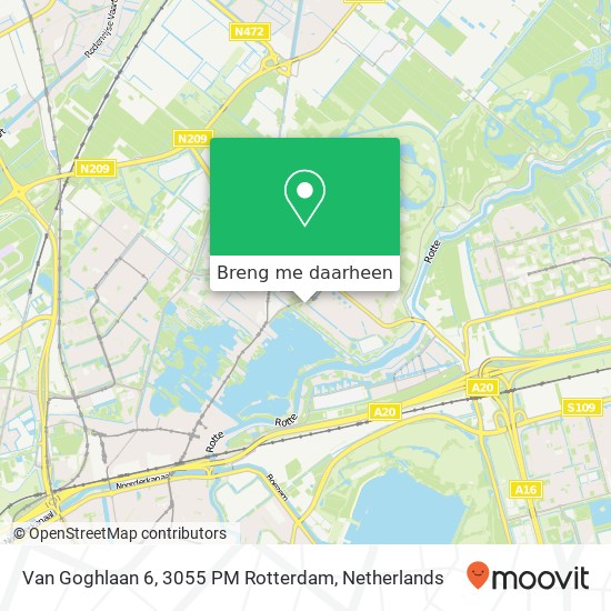 Van Goghlaan 6, 3055 PM Rotterdam kaart