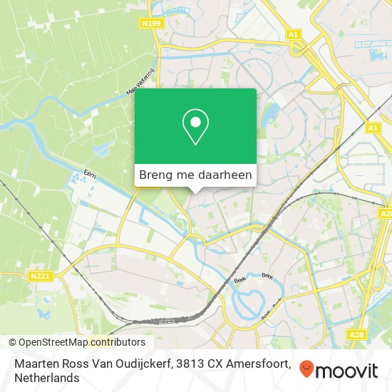 Maarten Ross Van Oudijckerf, 3813 CX Amersfoort kaart
