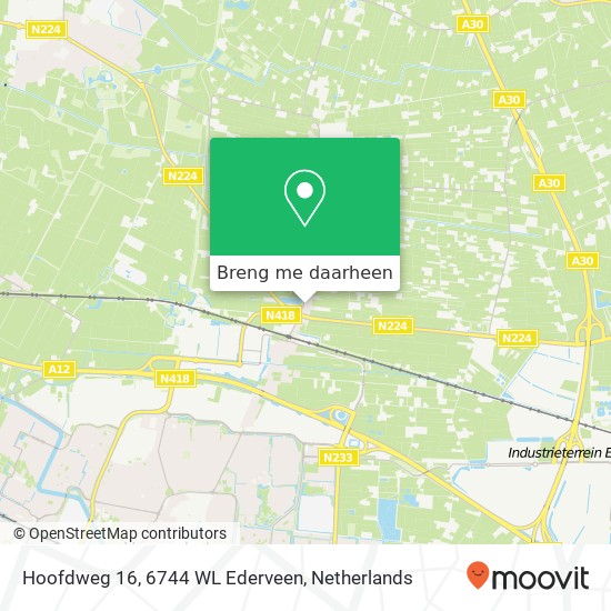 Hoofdweg 16, 6744 WL Ederveen kaart