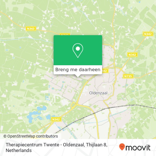 Therapiecentrum Twente - Oldenzaal, Thijlaan 8 kaart