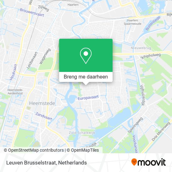 Leuven Brusselstraat kaart