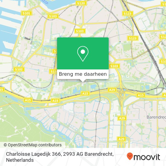Charloisse Lagedijk 366, 2993 AG Barendrecht kaart