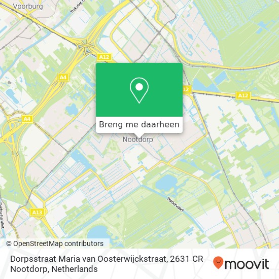 Dorpsstraat Maria van Oosterwijckstraat, 2631 CR Nootdorp kaart