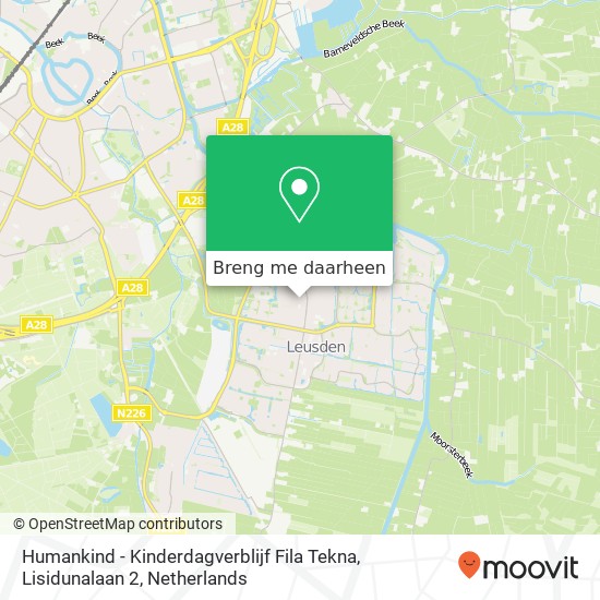 Humankind - Kinderdagverblijf Fila Tekna, Lisidunalaan 2 kaart