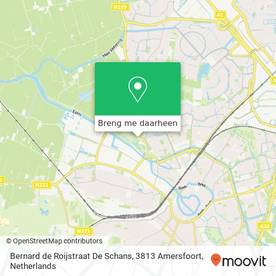 Bernard de Roijstraat De Schans, 3813 Amersfoort kaart
