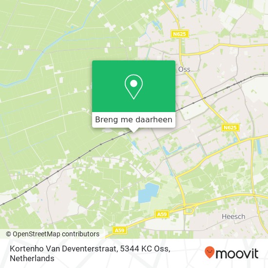 Kortenho Van Deventerstraat, 5344 KC Oss kaart