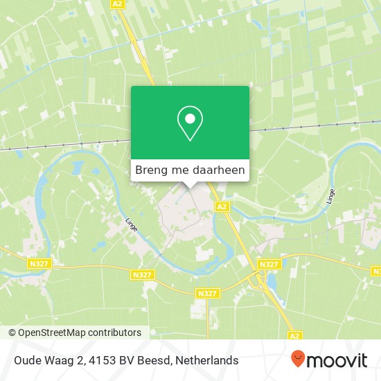 Oude Waag 2, 4153 BV Beesd kaart