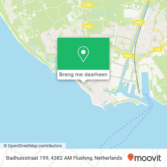 Badhuisstraat 199, 4382 AM Flushing kaart