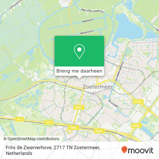 Frits de Zwerverhove, 2717 TN Zoetermeer kaart