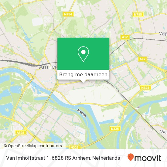 Van Imhoffstraat 1, 6828 RS Arnhem kaart
