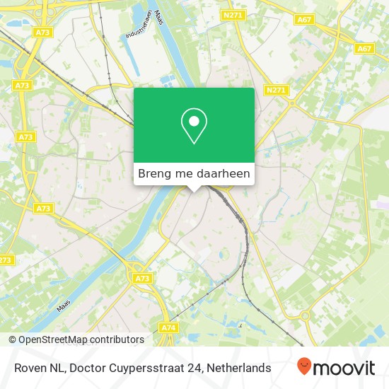 Roven NL, Doctor Cuypersstraat 24 kaart