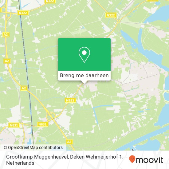 Grootkamp Muggenheuvel, Deken Wehmeijerhof 1 kaart