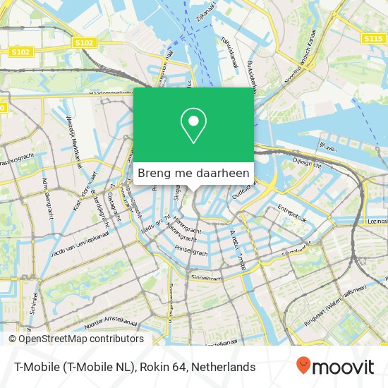 T-Mobile (T-Mobile NL), Rokin 64 kaart