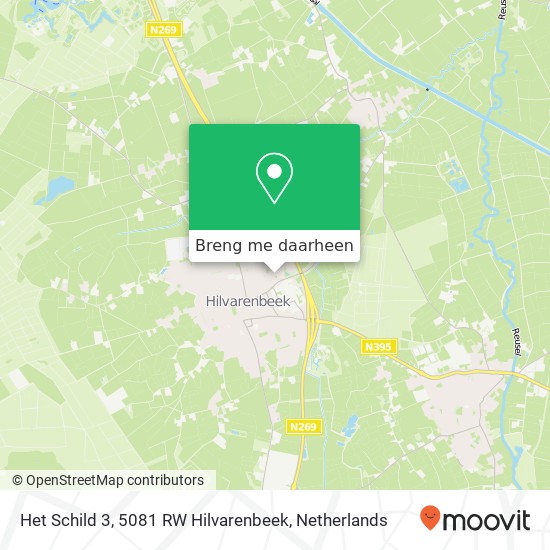 Het Schild 3, 5081 RW Hilvarenbeek kaart