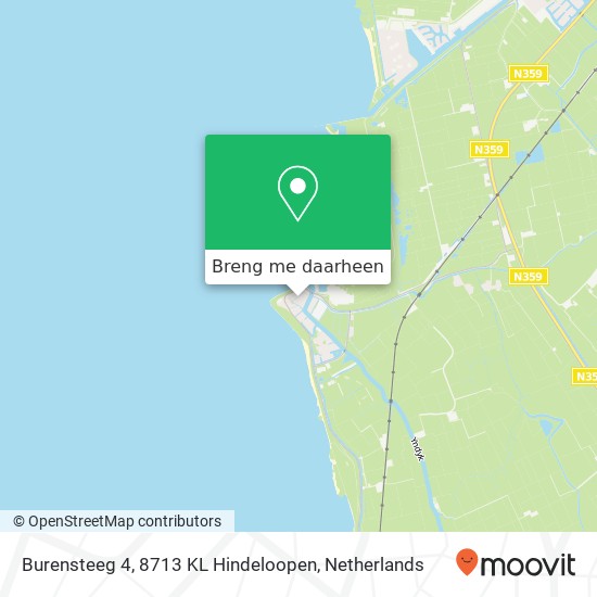 Burensteeg 4, 8713 KL Hindeloopen kaart