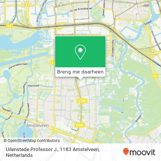 Uilenstede Professor J., 1183 Amstelveen kaart