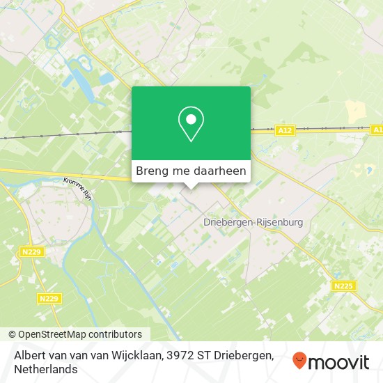 Albert van van van Wijcklaan, 3972 ST Driebergen kaart