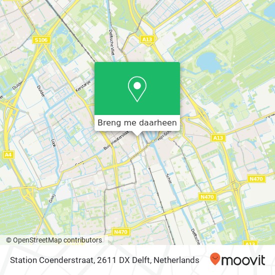 Station Coenderstraat, 2611 DX Delft kaart