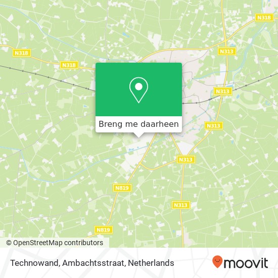 Technowand, Ambachtsstraat kaart