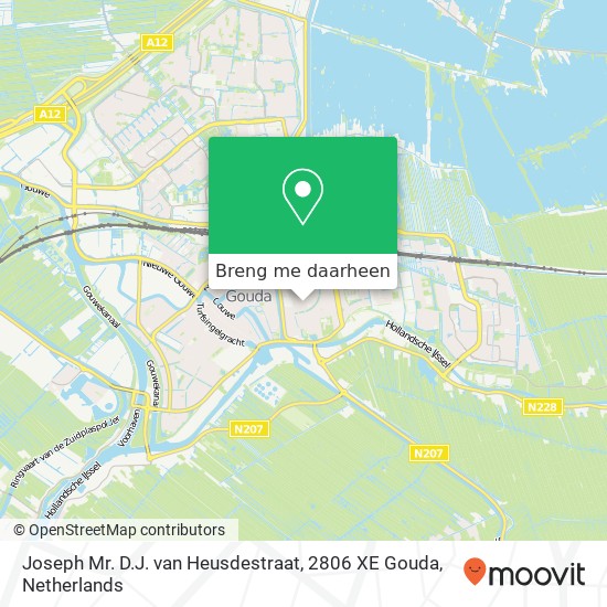Joseph Mr. D.J. van Heusdestraat, 2806 XE Gouda kaart