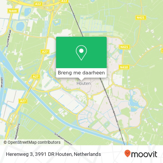 Herenweg 3, 3991 DR Houten kaart