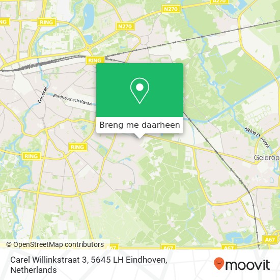 Carel Willinkstraat 3, 5645 LH Eindhoven kaart