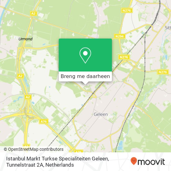 Istanbul Markt Turkse Specialiteiten Geleen, Tunnelstraat 2A kaart