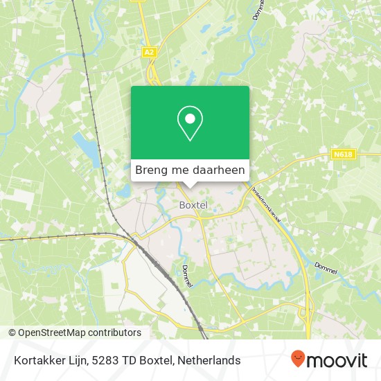 Kortakker Lijn, 5283 TD Boxtel kaart