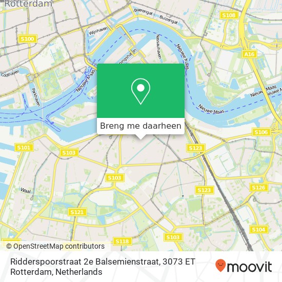 Ridderspoorstraat 2e Balsemienstraat, 3073 ET Rotterdam kaart