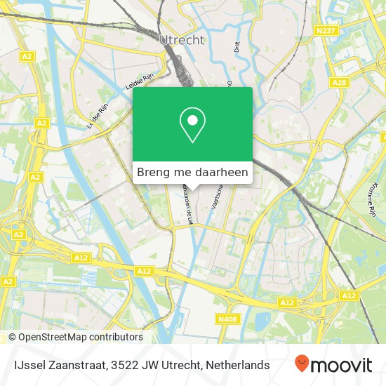 IJssel Zaanstraat, 3522 JW Utrecht kaart