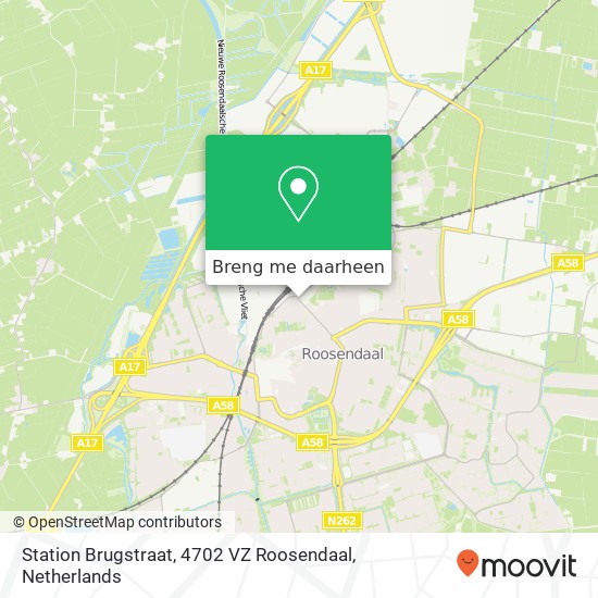 Station Brugstraat, 4702 VZ Roosendaal kaart