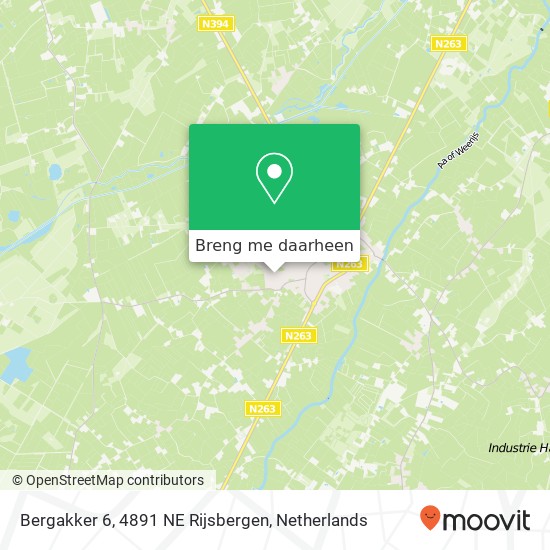 Bergakker 6, 4891 NE Rijsbergen kaart