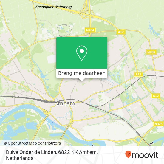 Duive Onder de Linden, 6822 KK Arnhem kaart