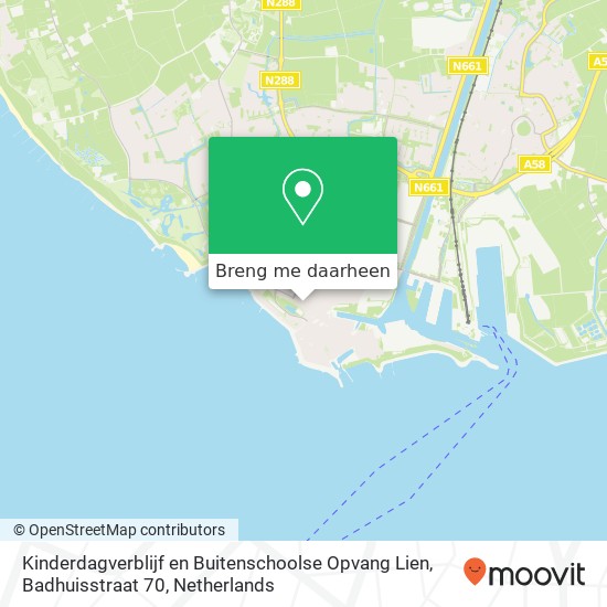 Kinderdagverblijf en Buitenschoolse Opvang Lien, Badhuisstraat 70 kaart